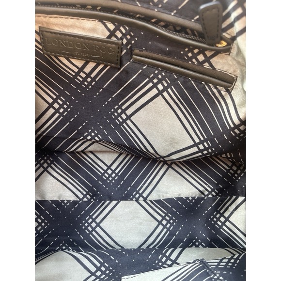 London Fog Benson Dome Green Satchel Purse - Picture 9 of 10